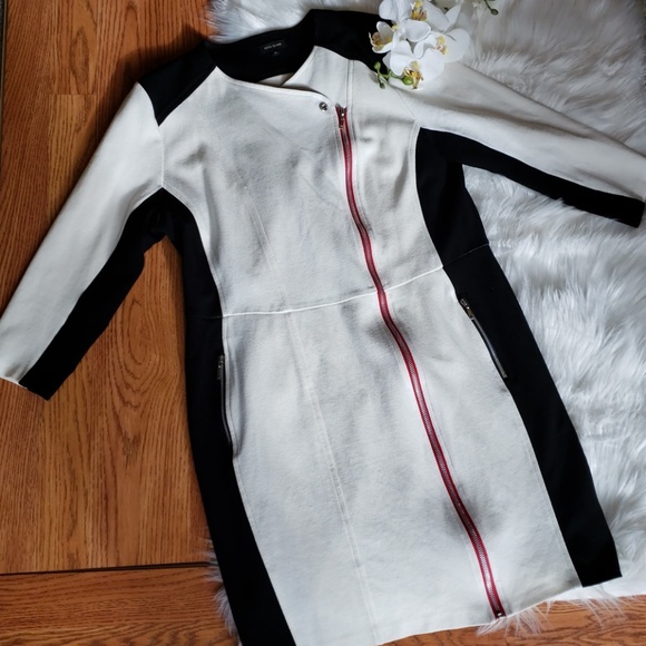 river island red and white dress